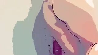 Toon butt slapping shower scene