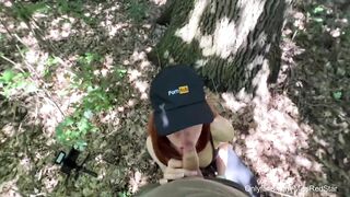 Bang and Suck LARGE Melons Stranger in Woods