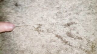 Pissing the carpet and cum hard