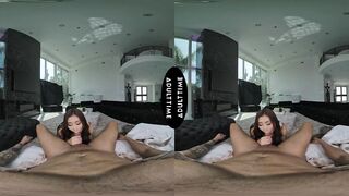 UP CLOSE VR - POV Stacked Dong Hungry Hottie Nicole Doshi Titty Bangs U Then Wildly Rides U