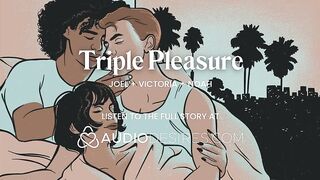 This babe Takes 2 Ramrods for the 1st Time – FMM Trio, Tugjob - Porn Erotic Audio Story for Sweethearts