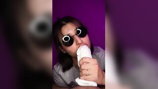 White Socks Footjob / Sockjob Cum on Toes - Ava Brooke