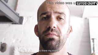 Package Delivery Drives Breasty Darksome Haired mother I'd like to fuck to Solo Vibrator Play in Nylons