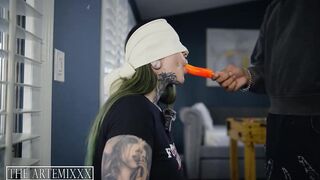 TheArtemixx - ArtemiXXX Catches Rosa Rouge Cheating With Blind Smack Test, Pounds Her Vagina