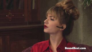 Breasty Lesbo Slaves Touching And Fingering With Nasty Voyeur Madame