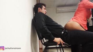 My secretary can't hold back and asks me for sex in the office.