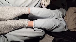 Risky ANAL sex in public car with stranger.