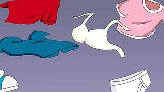 A toon chap is fucking his neighbour's wife, whilst this chab is on his way home