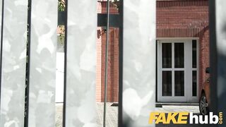 Public Agent Facial and hard public banging for cheating American chick