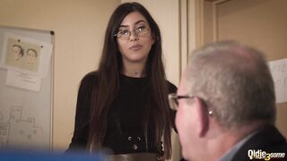 Lascivious boss got a oral from Anna G and Anya Kri and liked it a lot