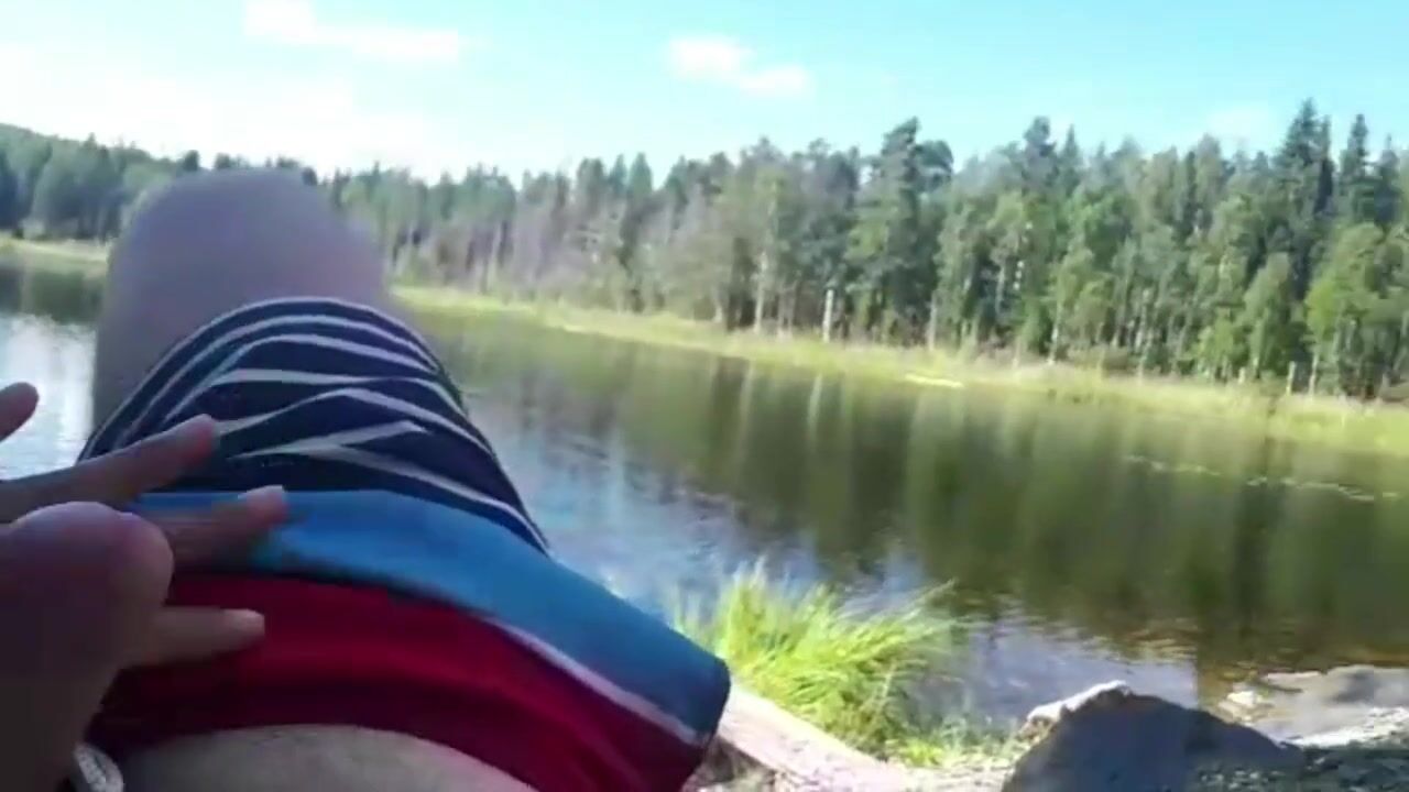 Free Real pair have risky outdoor sex next to a lake Porn Video