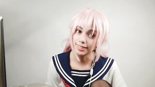 Colegiala Otaku reacciona a las pajas y nudes de sus seguidores -w-