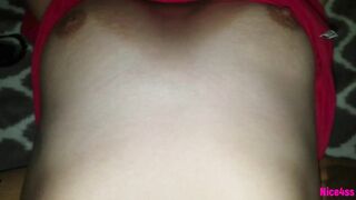 Creampie in cunt, cum on youthful mommy's bushy snatch. Nice4ss