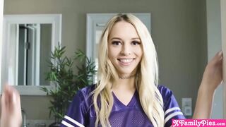 Stepuncle could not resist small teen Lily Larimar doing a half time show