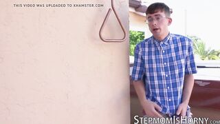 mother I'd like to fuck angel Cory Pursue has pleasure with stepsons nerdy cock