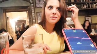 Public climax in a pub with the lovense lush - Western man & Mia Natalia Movie Scene