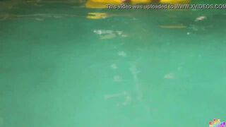 The pool had to be cleaned