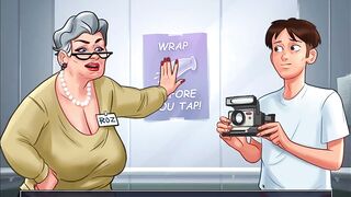 Summertime Saga - Old Lady bangs college student at hospital