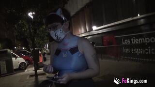 FREE PUBLIC BLOWJOBS from breasty teen Meraki in the street