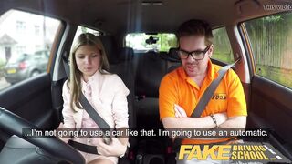 Fake Driving School Hawt and lonely blond Russian screwed
