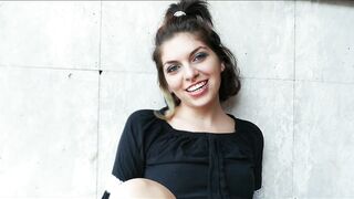 Crushing a papaya with my in nature's garb undressed feet