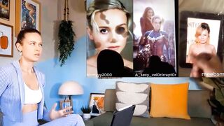 Brie Larson reacting to Cum Tributes