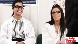 English voyeur nurses instructing tugging chap