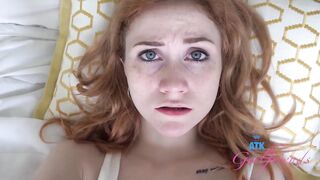 Slim Amateur redhead with petite titties & braces gets cunt eaten and rides dick (POV) Scarlet Skies