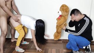 I Bring My Girlfriend a Teddy But This Babe Prefers Her Lover's Large Penis - The Day My Girlfriend Mounts Me In Front Of Me And I Have A Fun It Netorare