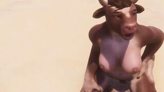 Fur cow beauty screws with a chap to reproduce - Yiff monster- CG Porn Wild Life