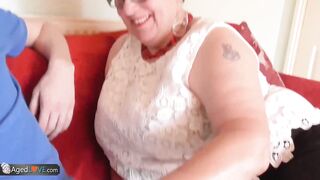 Gardener Sam Bourne screws old big beautiful woman granny