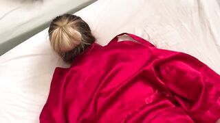 Stepmom tries to educate sex but stepson keeps banging the wrong aperture