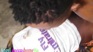 Teen black gal caught screwed on the floor by Step brother, beauty queenshome9ja.