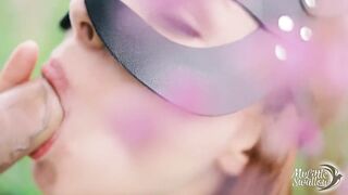 Lustful Wild Cat Play with Foreskin and Gulp Cum Outdoor