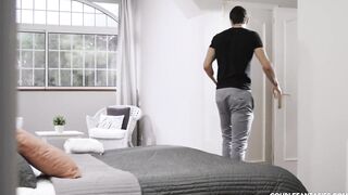 Babysitter having three-some sex