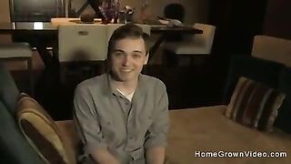 Sexy amateur granny sucking and banging a younger guy