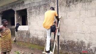 THIS GUY CAME FOR ELECTRICAL WIRING IN MY RECENT ABODE, I COULD'NT RESIST TO BANG HIM OUTDOOR