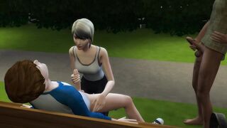 DDSims - Girlfriend shared at park with stranger - Sims 4