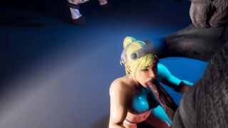 3 Minotauros Banging a Breasty Blond CG