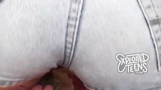 See this teen with a bushy vagina and dreadlocks suck knob