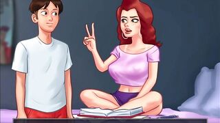 Summertime Saga - Girlfriend's Red Head most good ally gets drilled by a biggest weenie during the time that that babe watches ( Becca) (twenty.10)