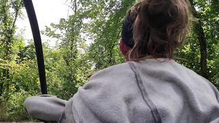 Out rideing my gokart and got excited so I stop to play in public