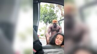 That Babe let dad bang outside untill that guy drain his nut