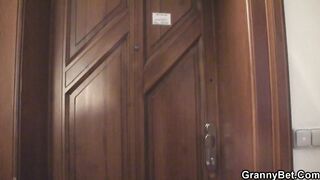 Old woman rides her neighbor's penis