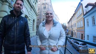 HUNT4K Fella hooks up with breasty golden-haired and bangs her near cuties BF