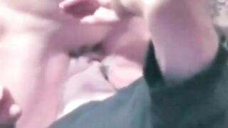 Cuckold Sissy's Secret Eating BBC bulls semen off wifes twat