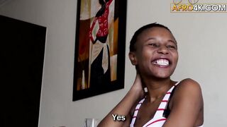 Concupiscent Afro Amateur Wench gets pounded in Job Casting