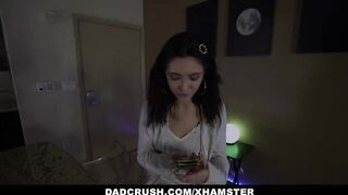 DadCrush - Hot Teen Mounts a Large Step Daddy Weenie