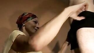 sliim aged lady and male sex anal