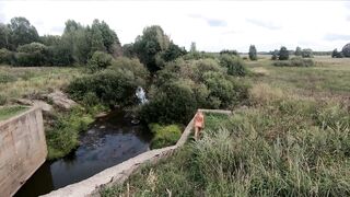 Exposed gal on the bridge
